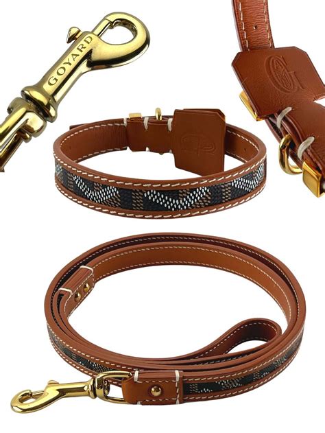 goyard dog collar and leash|goyard dog collar price.